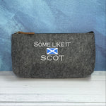 Some Like it Scot Saltire Flag Embroidered Felt Zipper Pouch