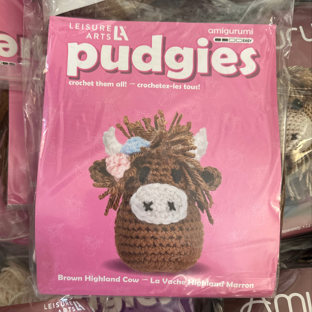 NEW Pudgies Highland Coo Crochet Kit by Leisure Arts