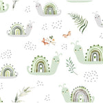 Snail Trails - Nursery Flannel Fabric by the 1/4 Yard