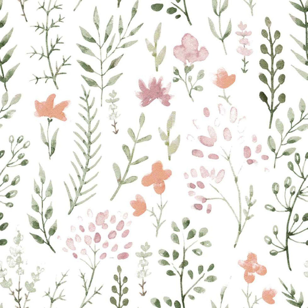 Watercolor Meadow - Nursery Flannel Fabric by the Yard