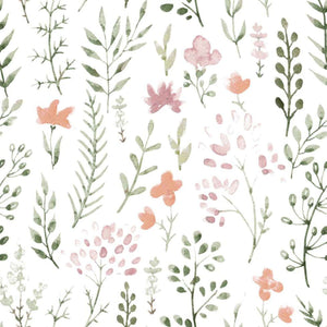 Watercolor Meadow - Nursery Flannel Fabric by the Yard