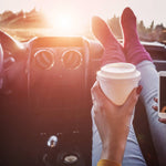 "Messy Hair Don't Care" Highland Coo Absorbent Stone Car Coaster