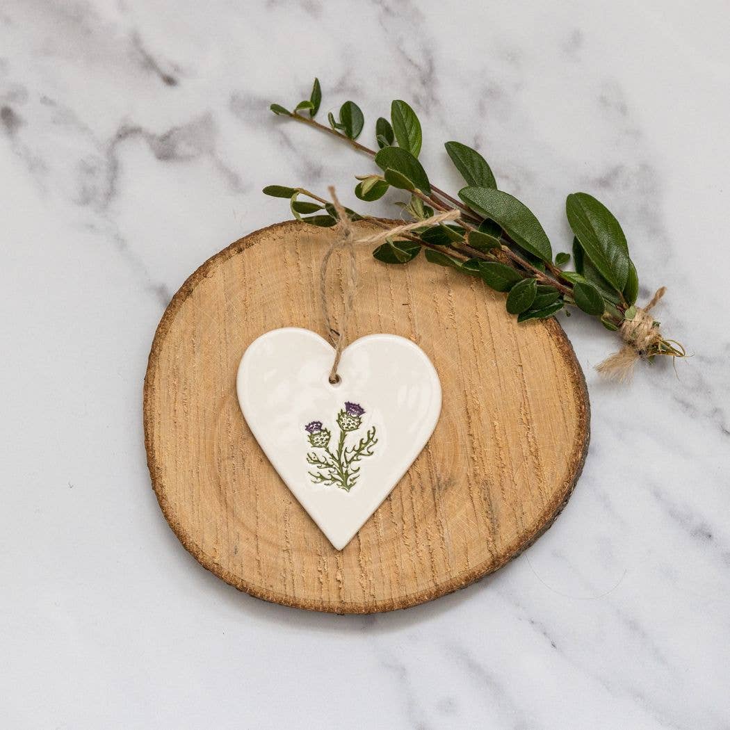 Scottish Thistle Handmade Ceramic Ornament by Broadlands Pottery