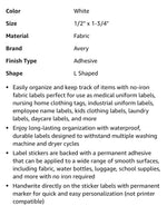 Avery Non-Iron Permanent Fabric Labels - Set of 4 labels