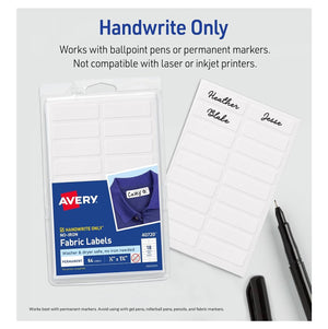 Avery Non-Iron Permanent Fabric Labels - Set of 4 labels