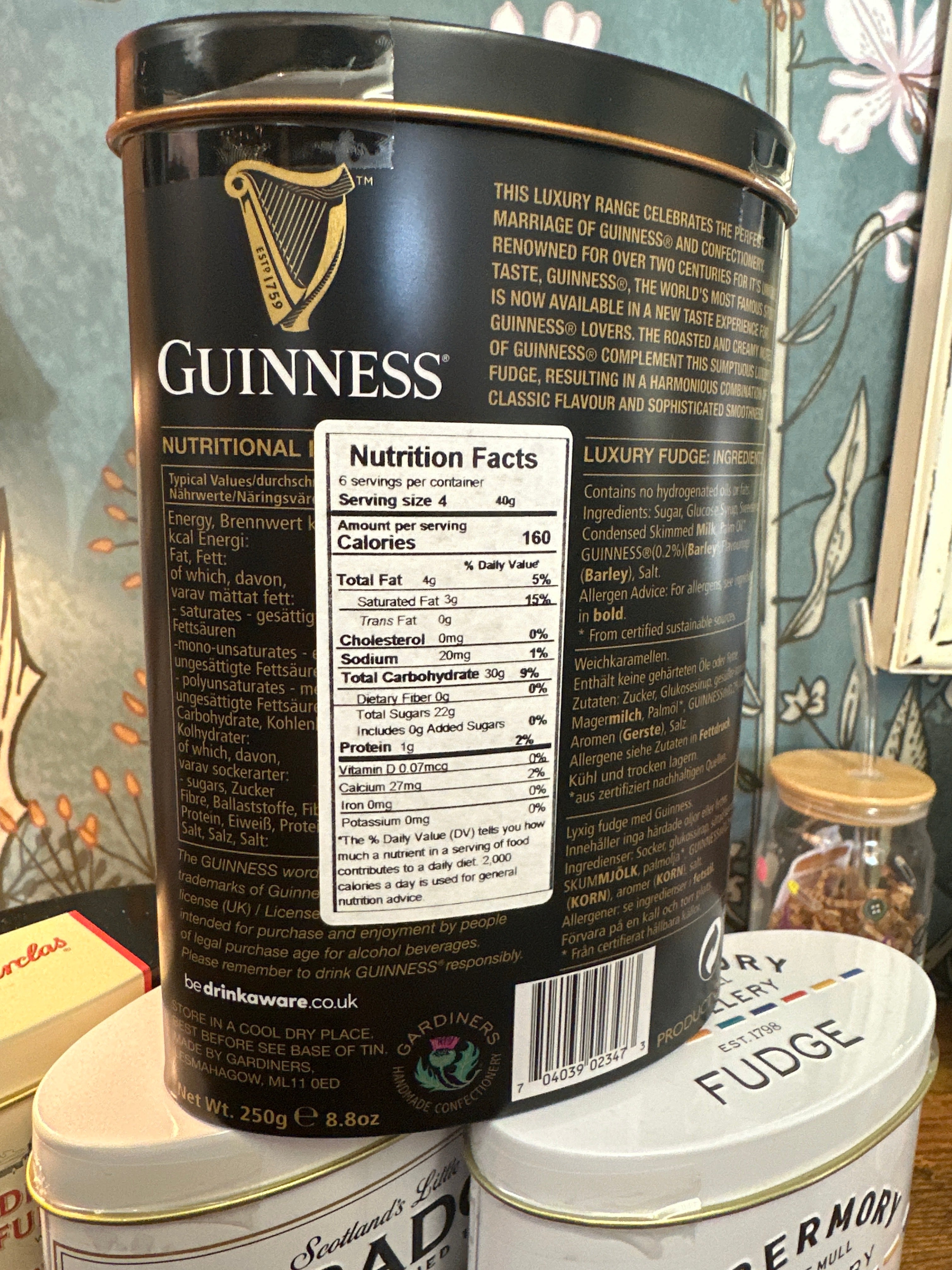 Guinness Luxury Fudge Tin 8.8 oz