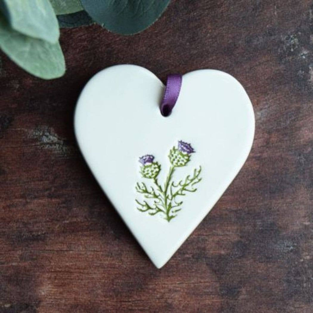 Scottish Thistle Handmade Ceramic Ornament by Broadlands Pottery