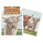 Highland Cows Swedish Dishcloth - Set of 2