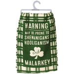 May Be Prone To Shenanigans Shamrock Kitchen Towel