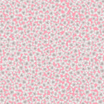Floral pattern with small white flowers on a pink background
