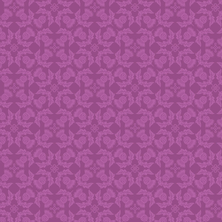 Purple Thistle - Fabric by the Yard