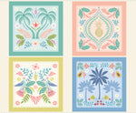 Paradise Squares 1 yard Pillow Panel