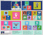 Animal Alphabet Fabric Book 1 Yard Project Panel
