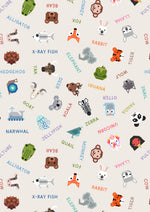 Animal Alphabet Large Square Panel Quilt Kit