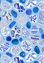Porcelain and Sea Glass Collection by Stuart Hillard - Fabric by the 1/4 Yard & Bundles