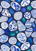 Porcelain and Sea Glass Collection by Stuart Hillard - Fabric by the 1/4 Yard & Bundles