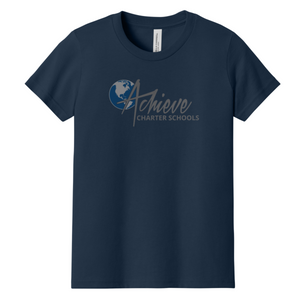Youth Bella+Canvas Size T-Shirts in Navy - Elementary School