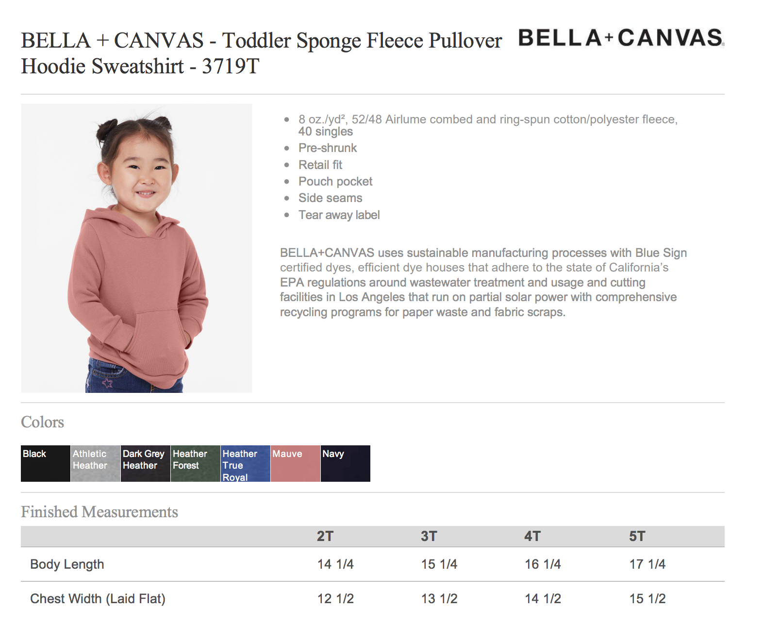 Toddler BELLA+CANVAS Pullover Hoodie - TK and Kinder