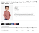 Toddler BELLA+CANVAS Pullover Hoodie - TK and Kinder