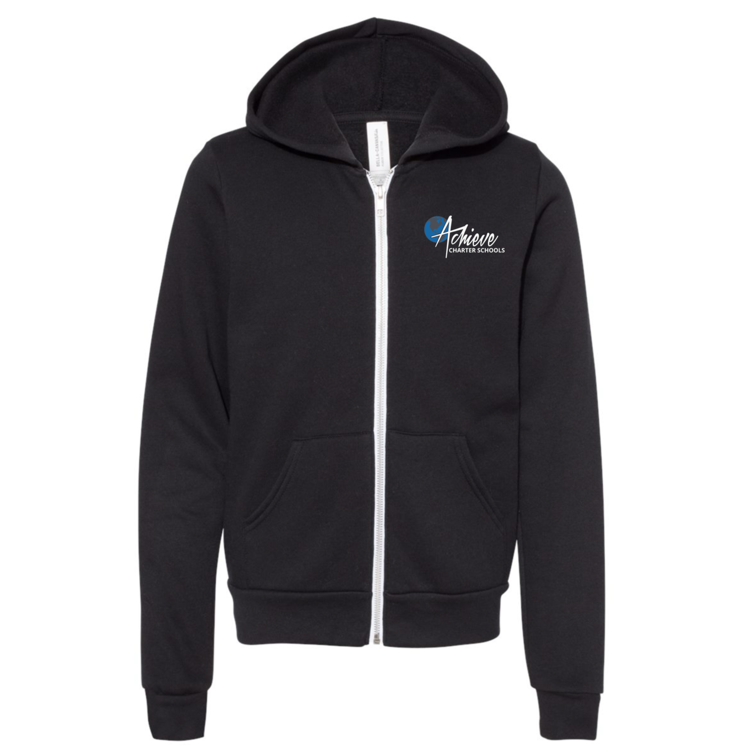 Youth BELLA+CANVAS Embroidered Zipper Hoodie - Middle School