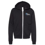 Youth BELLA+CANVAS Embroidered Zipper Hoodie - Middle School