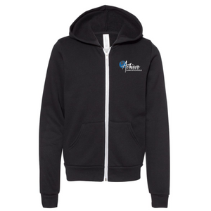Youth BELLA+CANVAS Embroidered Zipper Hoodie - Middle School