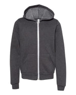 Youth BELLA+CANVAS Embroidered Zipper Hoodie - Middle School