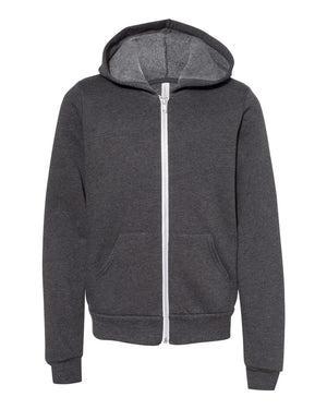 Youth BELLA+CANVAS Embroidered Zipper Hoodie - Middle School