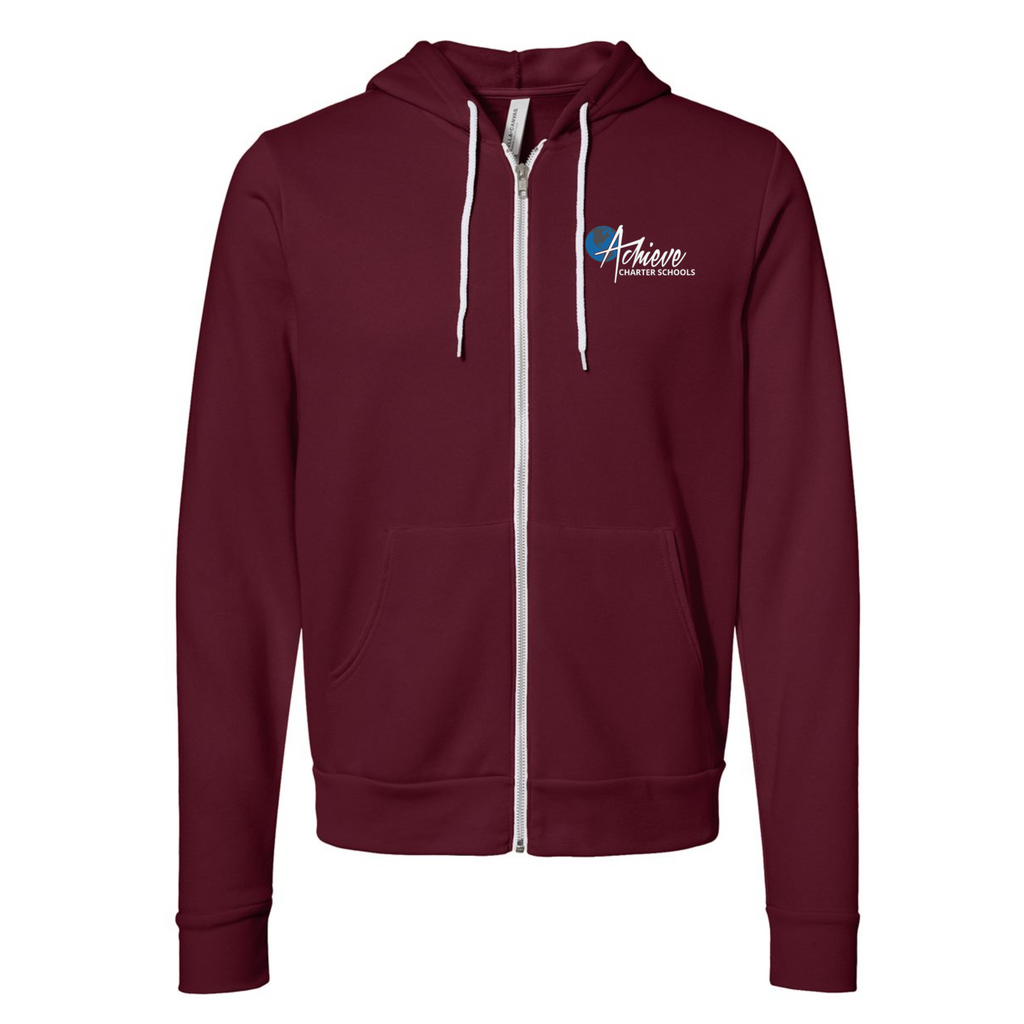Middle School BELLA+CANVAS Embroidered Zipper Hoodie