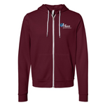 Middle School BELLA+CANVAS Embroidered Zipper Hoodie