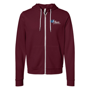 Middle School BELLA+CANVAS Embroidered Zipper Hoodie