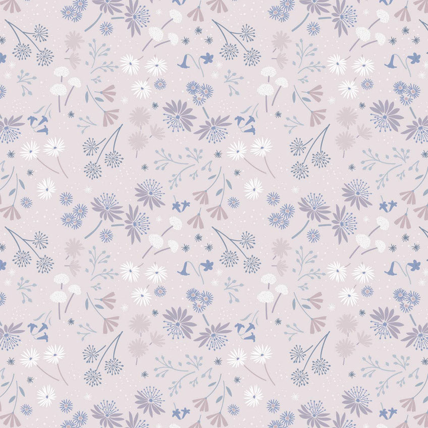 Light Dusky Pink Night Garden - Evenfall Fabric by the Yard