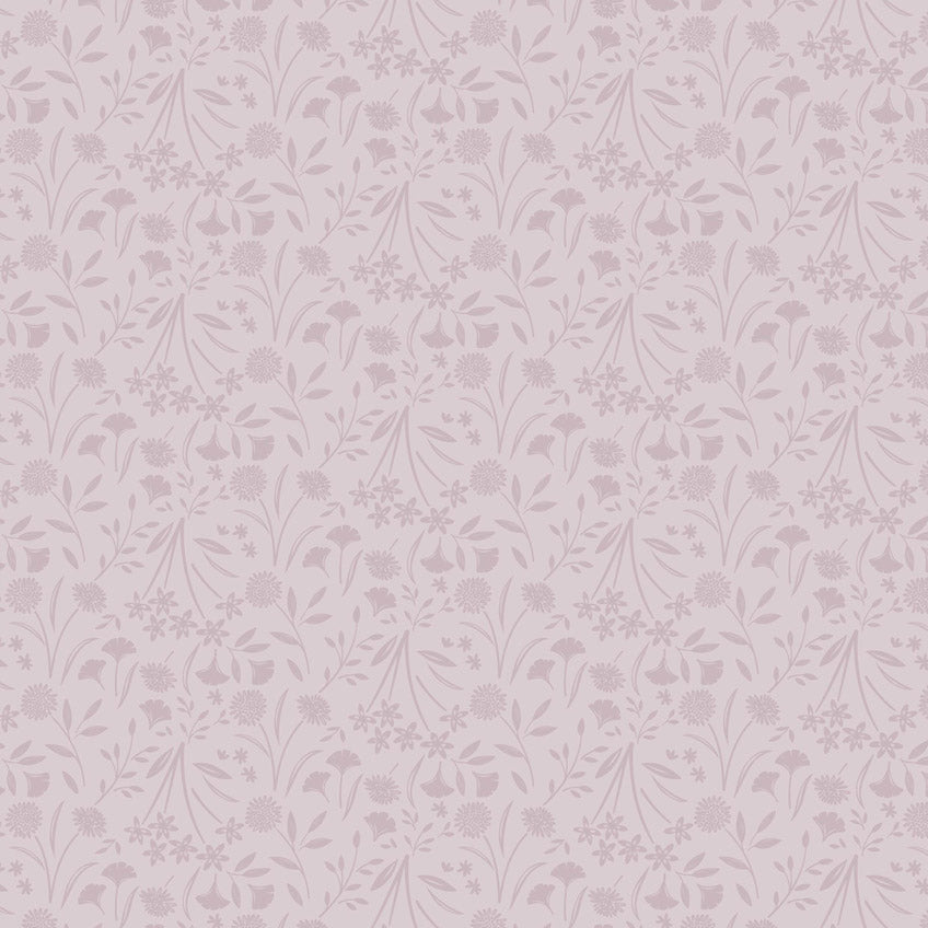Dusky Pink Floral Dusk - Evenfall Fabric by the Yard