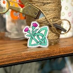 Celtic Knot Scottish Thistle 1.5 inch Acrylic Pin