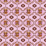 Highland Coo Coneflower Corral Fabric by the 1/4 yard