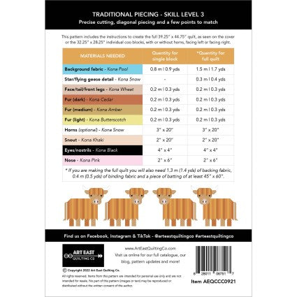 Cattle Call Highland Coo Quilt Pattern
