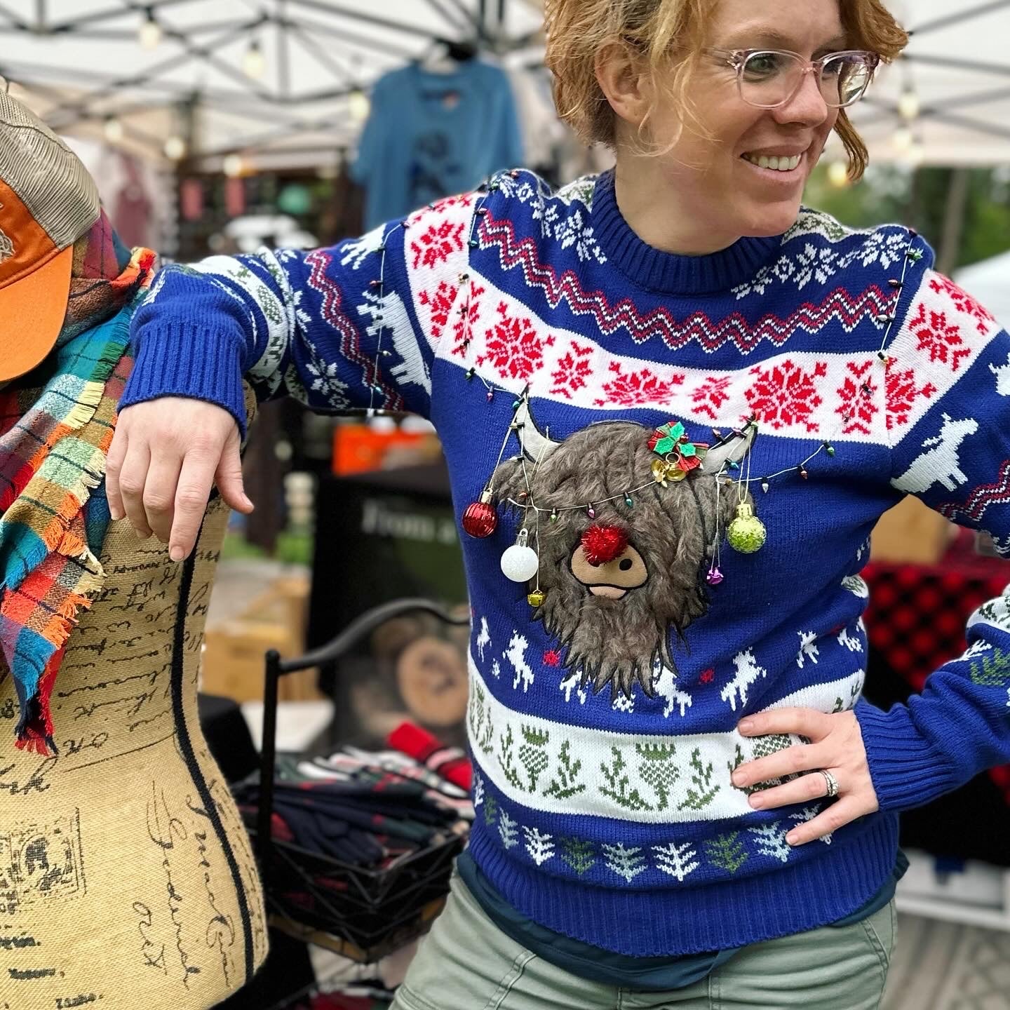 Hairy Highland Coo Ugly Christmas Sweater