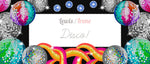 Blue Disco Dots with Silver Metallic - Fabric by the 1/4 Yard