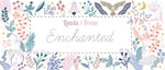 Feathers and Stars on Pink with Gold Metallic - Fabric by the 1/4 Yard