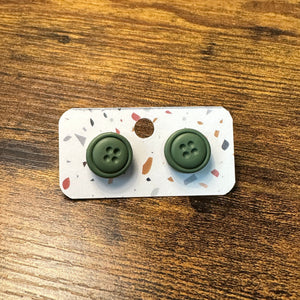 Button Stud Earrings