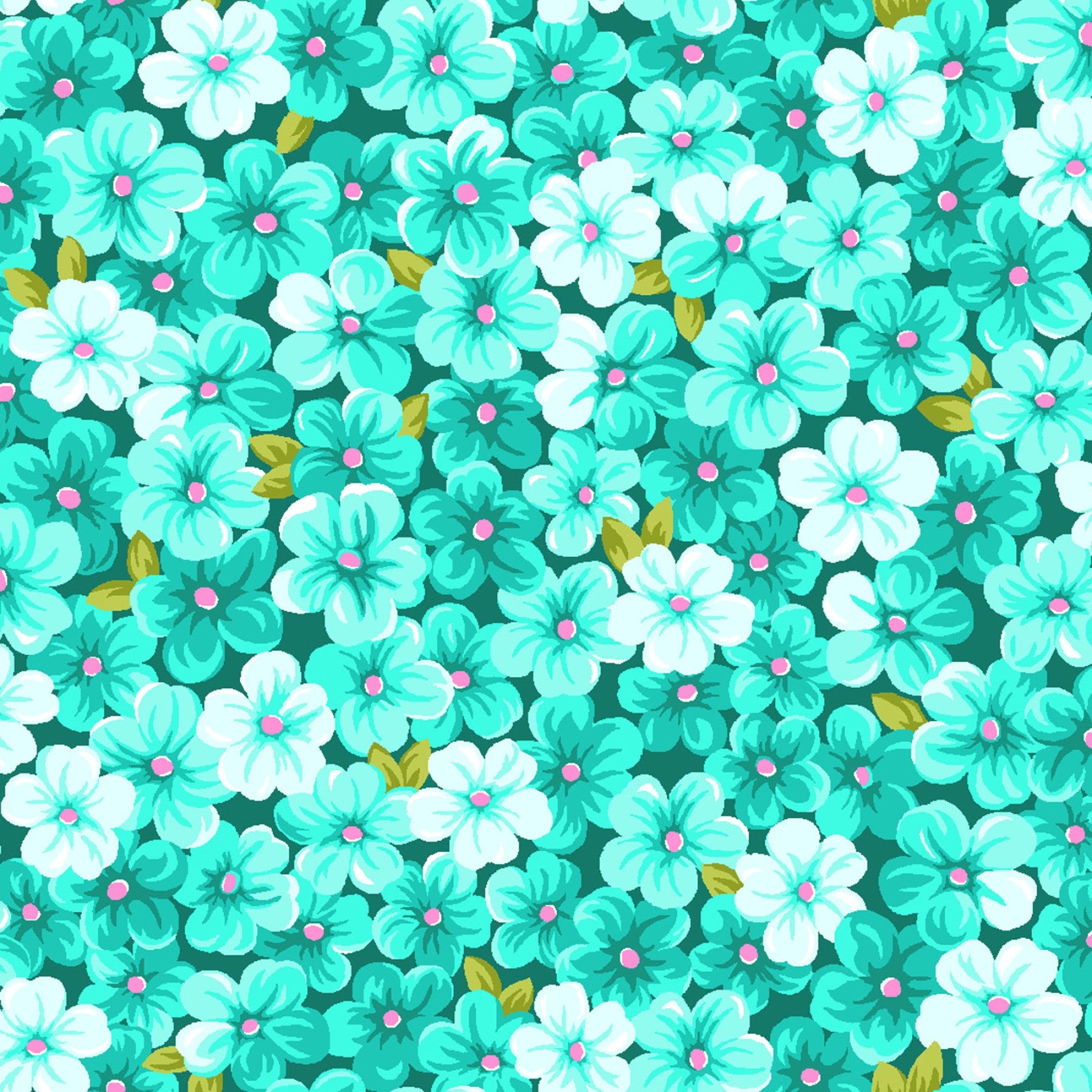 Teal Mini Ditsy Floral - Fabric by the Yard