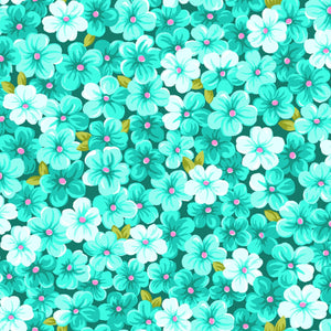 Teal Mini Ditsy Floral - Fabric by the Yard