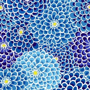 Bright Blue Sassy Floral - Fabric by the Yard