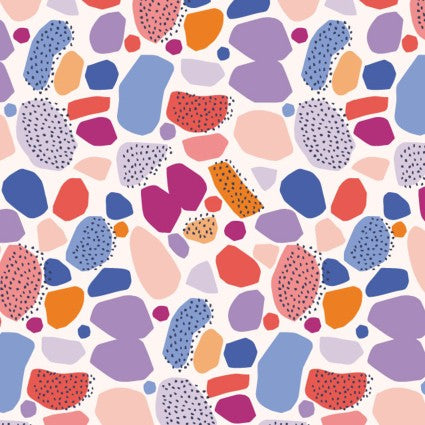 Colour Rain Abstract - Agnes's Garden Fabric by the yard