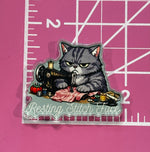 Resting Stitch Face Sewing Cat Acrylic Refrigerator Magnets