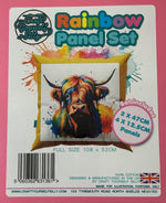 Highland Coo Watercolor Fabric Panel Sets
