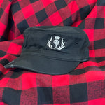 Embroidered Scottish Thistle Military Style Hat Flat Cap