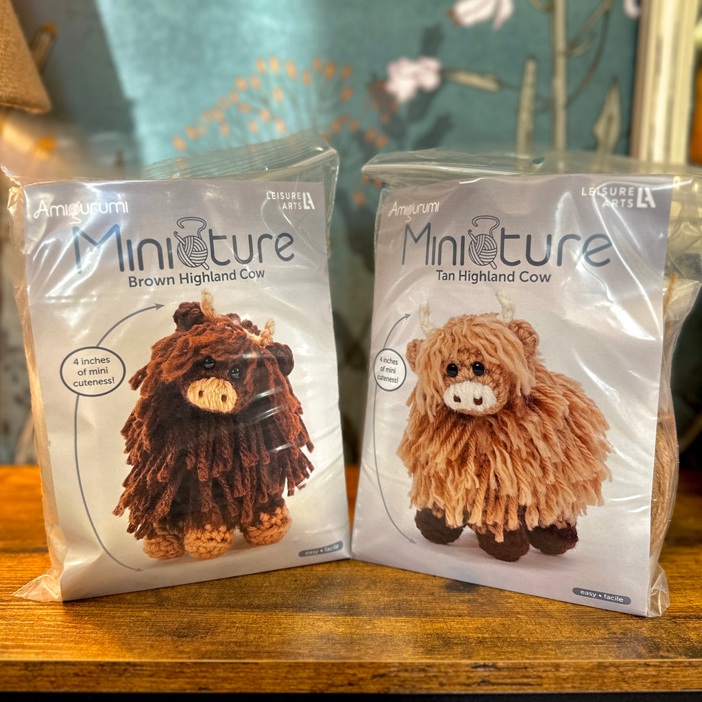 NEW Mini Highland Coo Crochet Kit by Leisure Arts