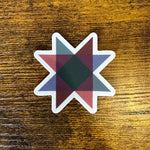 Quilt Star 2 inch Sticker