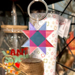 Quilt Star Acrylic Keychains